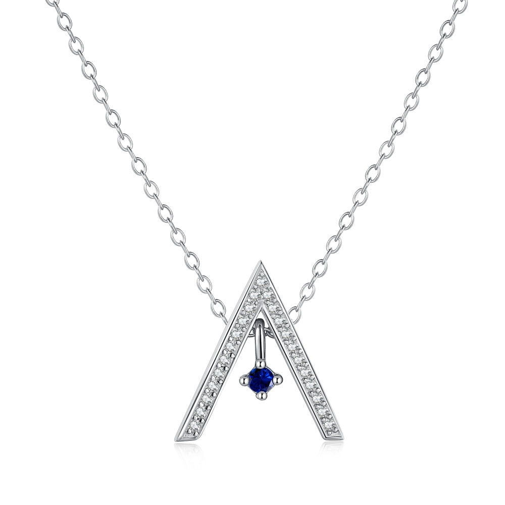 [Noble Jewelry]Sparkling "A" Shape Necklace