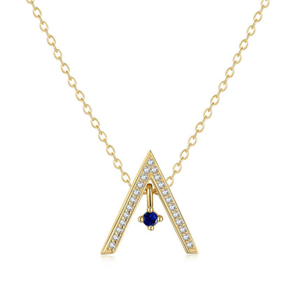 [Noble Jewelry]Sparkling "A" Shape Necklace