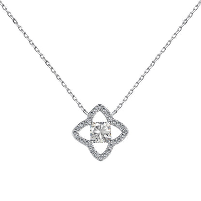 [Noble Jewelry]Exquisite Flower Shape Princess Cut Necklace