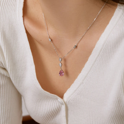 [Noble Jewelry]Dazzling Pear Cut Necklace