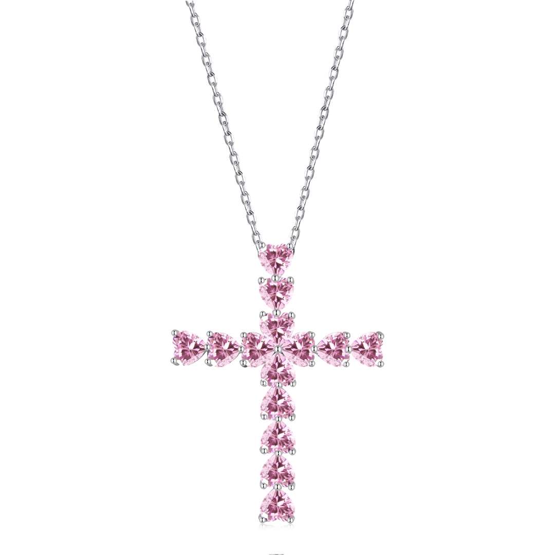 [Noble Jewelry]Radiant Cross Shape Necklace