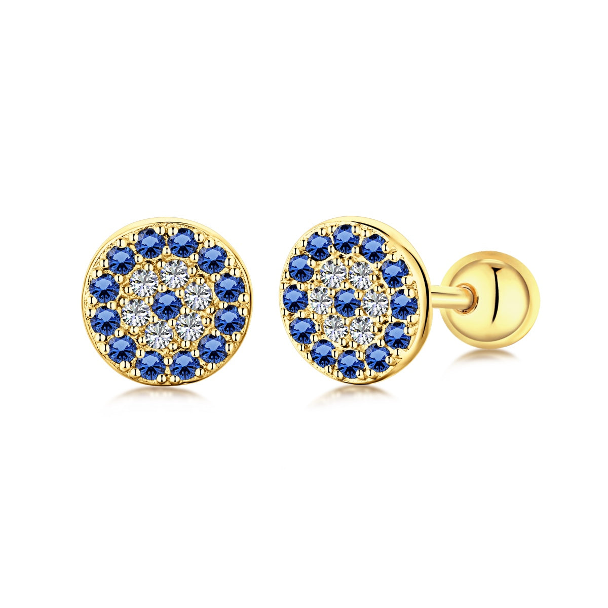 [Noble Jewelry]Devil's Eye Ear Bone Nail Earrings