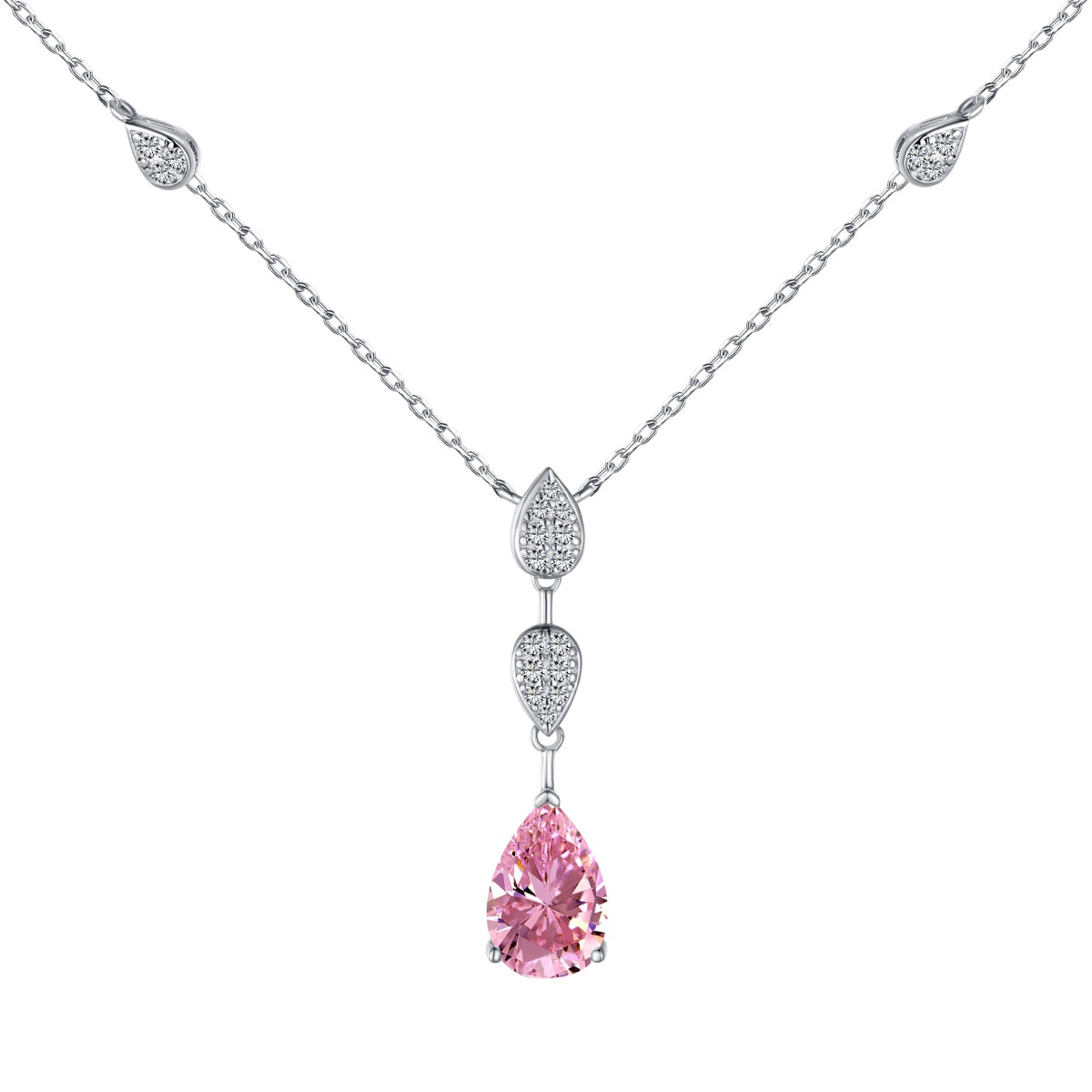 [Noble Jewelry]Dazzling Pear Cut Necklace