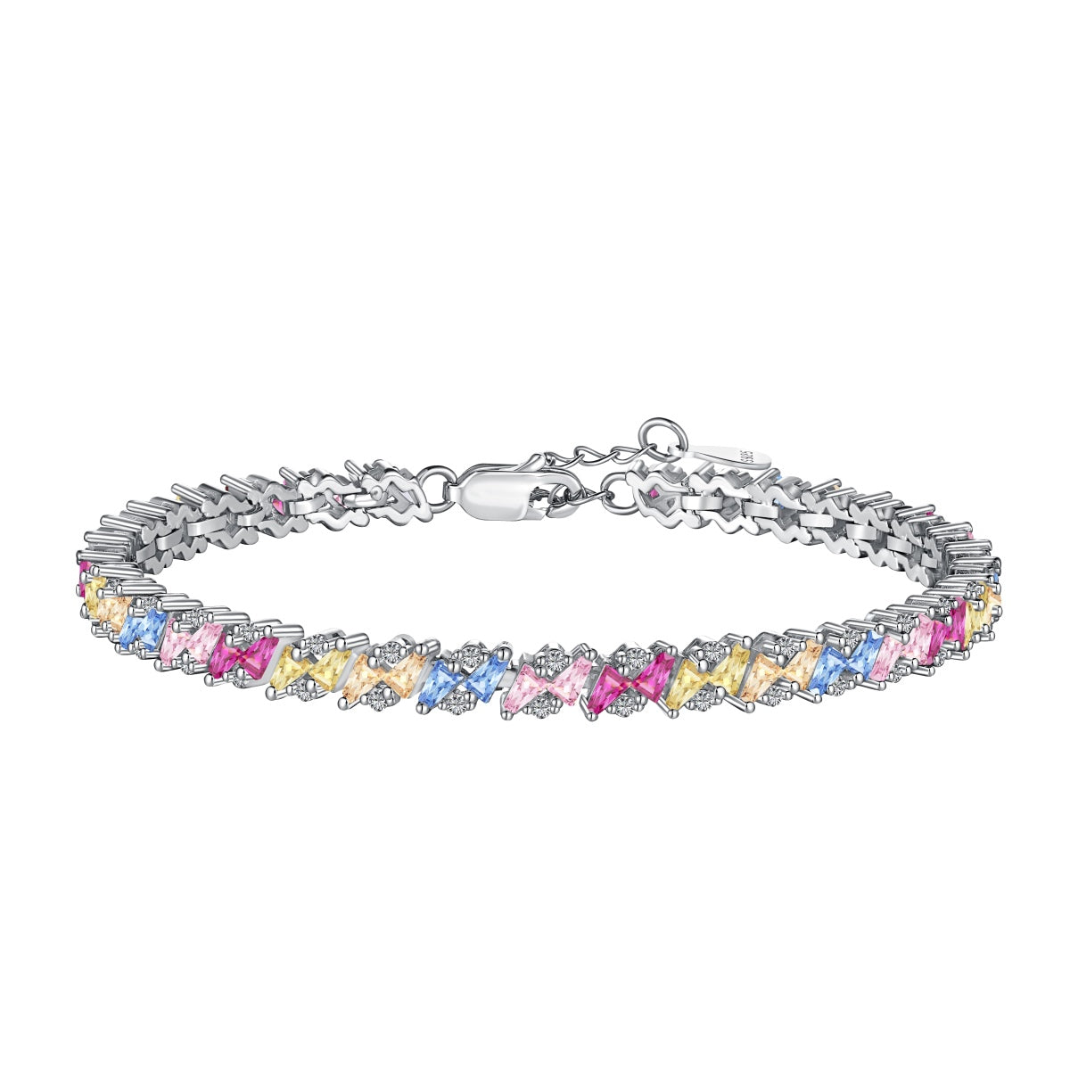 [Noble Jewelry]Ornate Sparkling Multi Cut Party Bracelet