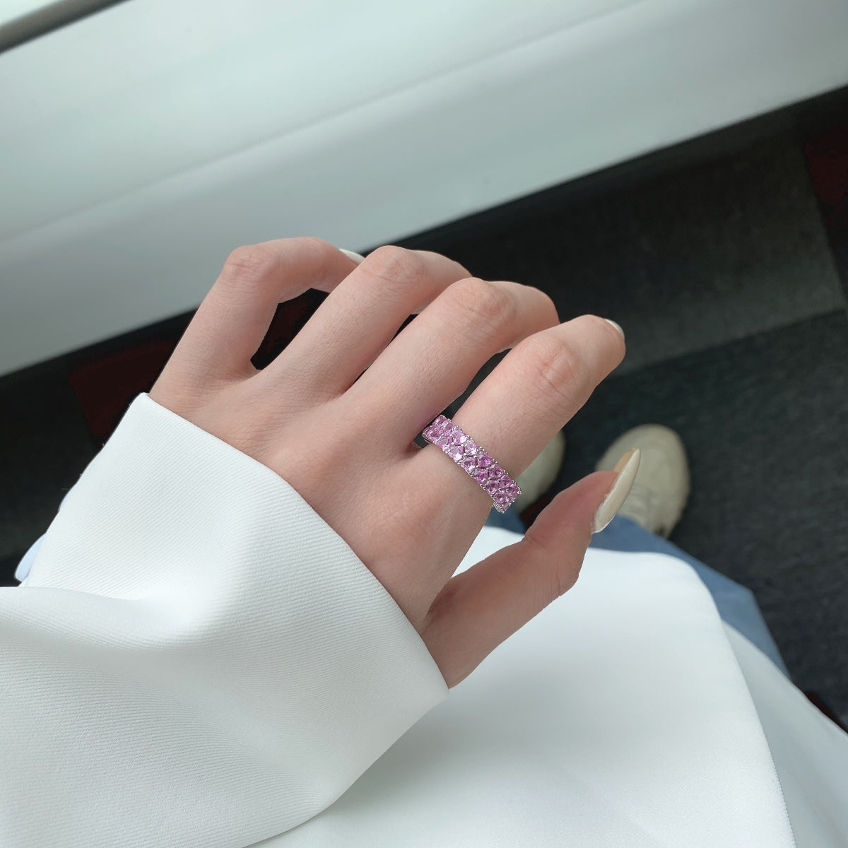 [Noble Jewelry]Sparkling Full Heart Ring