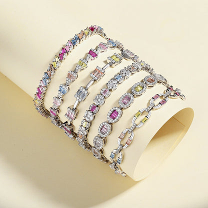 [Noble Jewelry]Dainty Charming Emerald Cut Daily Bracelet