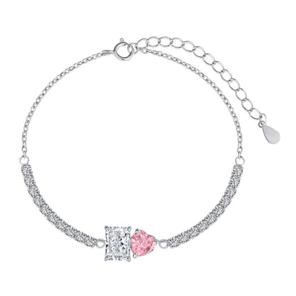 [Noble Jewelry]Dazzling Unique Multi Shape Lover Bracelet