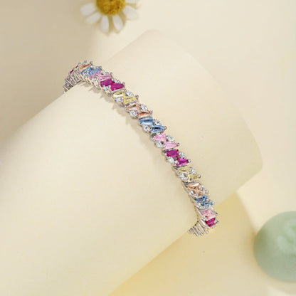 [Noble Jewelry]Ornate Sparkling Multi Cut Party Bracelet