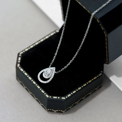 [Noble Jewelry]Sparkling Pear Cut Necklace