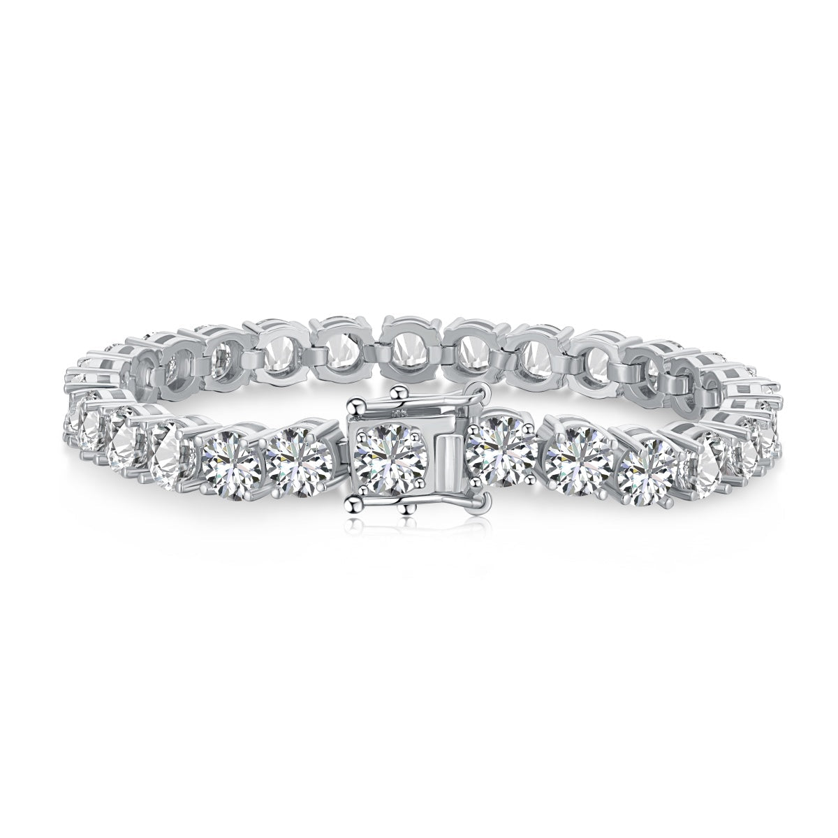 [Noble Jewelry]0.75 Carat Dazzling Round Cut Wedding Bracelet