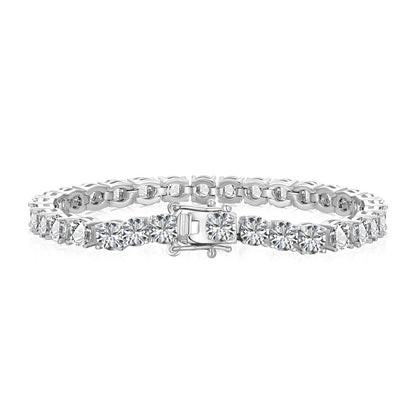 [Noble Jewelry]Ornate Sparkling Round Cut Wedding Bracelet