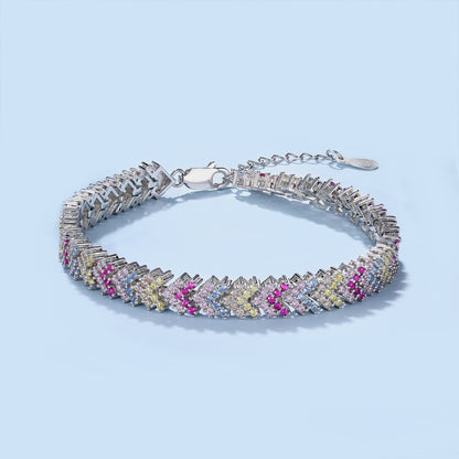 [Noble Jewelry]Ornate Sparkling Round Cut Party Bracelet