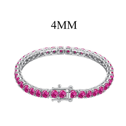 [Noble Jewelry]Radiant Colorful Round Cut Party Bracelet