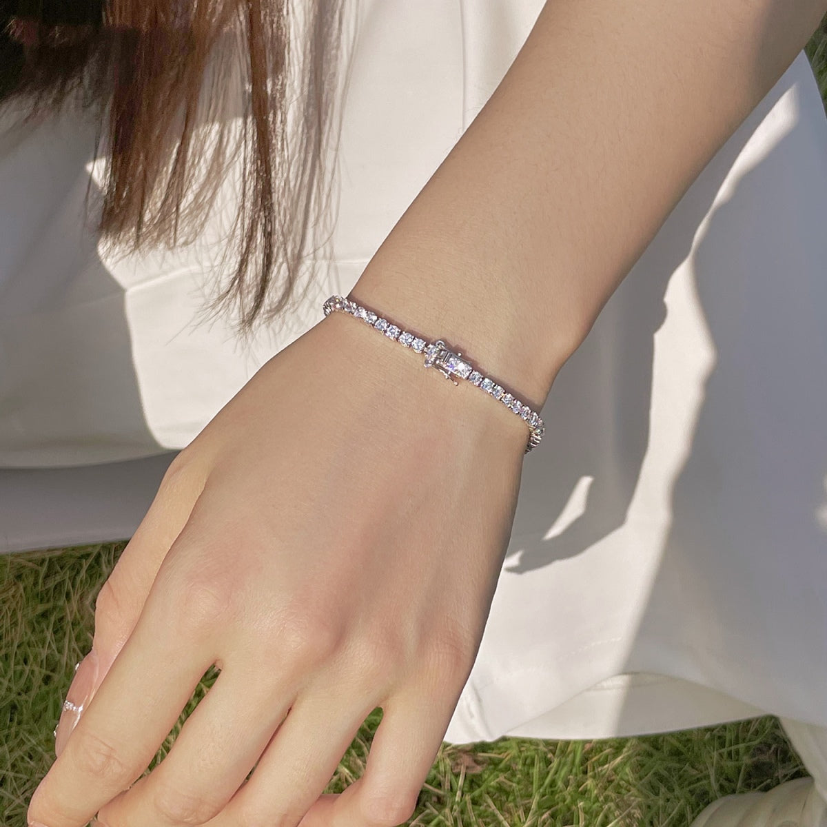 [Noble Jewelry]Radiant Colorful Round Cut Party Bracelet