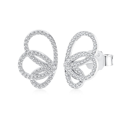 [Noble Jewelry]Exquisite Butterfly Shape Earrings