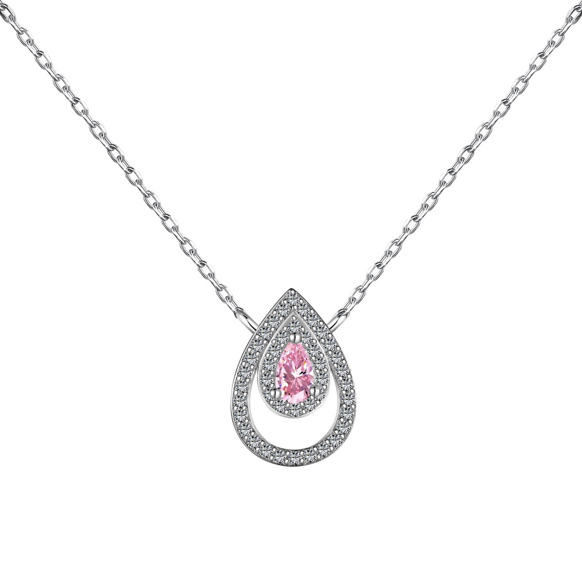 [Noble Jewelry]Sparkling Pear Cut Necklace