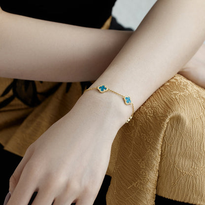 [Noble Jewelry]Four-Leaf Clover Exquisite Bracelet