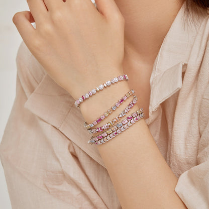 [Noble Jewelry]Delicate Colorful Multi Cut Daily Bracelet