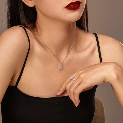 [Noble Jewelry]Delicate Water Drop Shape Fashion Necklace